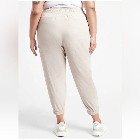 NWT Athleta Brooklyn Textured Jogger "Leopard Abalone Grey" Plus Size 20 - Picture 5 of 15